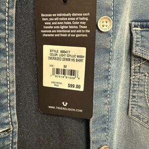 True Religion Light Blue Denim Shirt